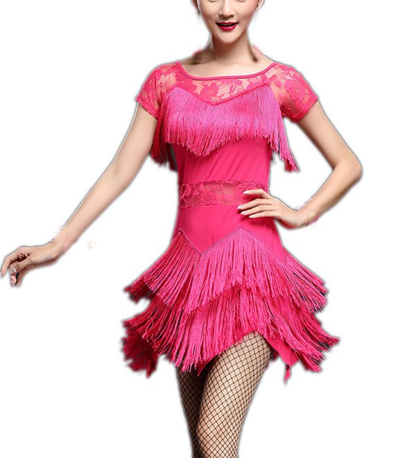 Whitewed Short Sleeve 1920's Latin Salsa Jazz Gatsby Tango Competition Dancewear - Image 5