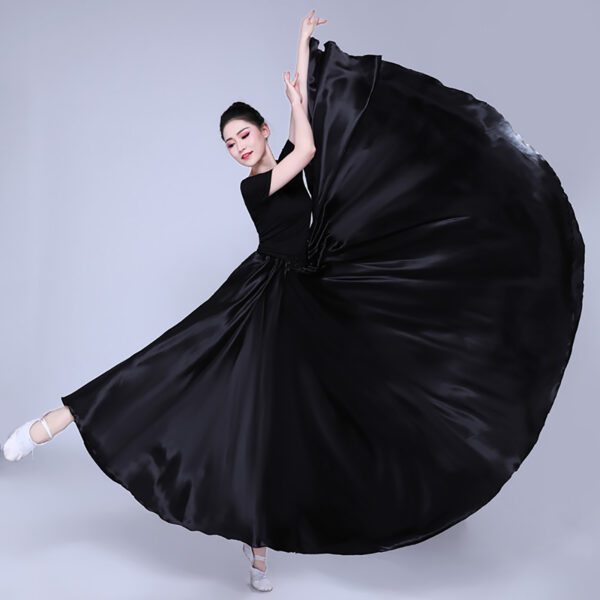 Whitewed Satin Performance Full Circle Satin Belly Dance Skirt Costumes For Ladies - Image 9