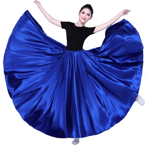 Whitewed Satin Performance Full Circle Satin Belly Dance Skirt Costumes For Ladies - Image 10