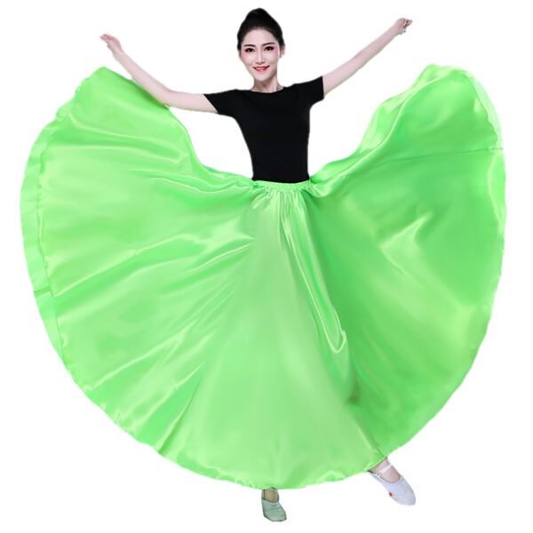 Whitewed Satin Performance Full Circle Satin Belly Dance Skirt Costumes For Ladies - Image 14