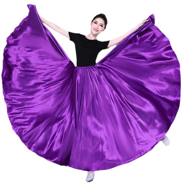 Whitewed Satin Performance Full Circle Satin Belly Dance Skirt Costumes For Ladies - Image 18