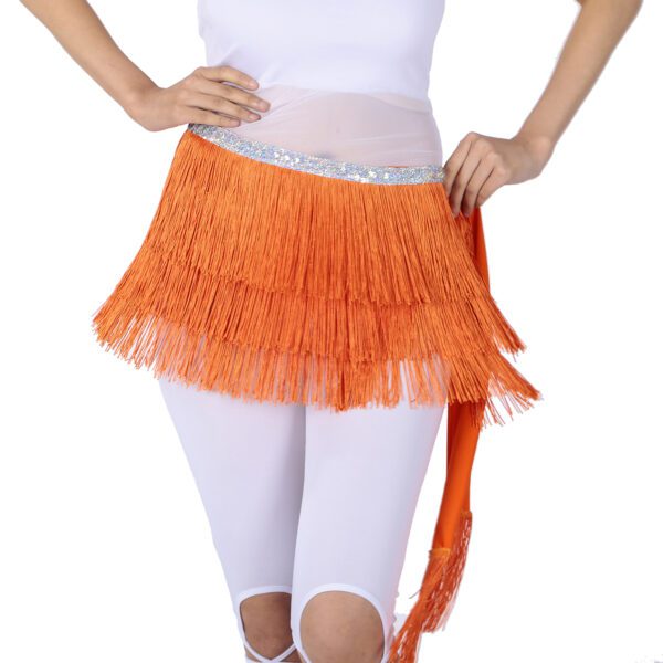 Whitewed Thick Fringe Hip Scarf Bohemian Belly Dance Class Exercise Belt - Image 7