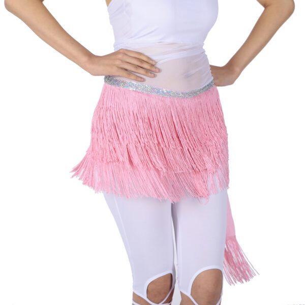 Whitewed Thick Fringe Hip Scarf Bohemian Belly Dance Class Exercise Belt - Image 9