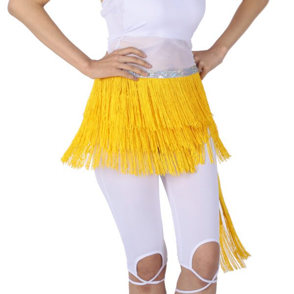 Whitewed Thick Fringe Hip Scarf Bohemian Belly Dance Class Exercise Belt - Image 11