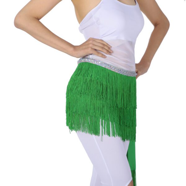 Whitewed Thick Fringe Hip Scarf Bohemian Belly Dance Class Exercise Belt - Image 13