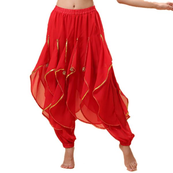 Whitewed Endless Wave Belly Fusion Bollywood Ruffle Dance Harem Pants Costumes - Image 8