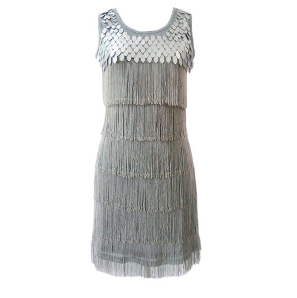 Whitewed Beaded Fringe Roaring 20s Gatsby Style Flapper Formal Cocktail Dresses - Image 8