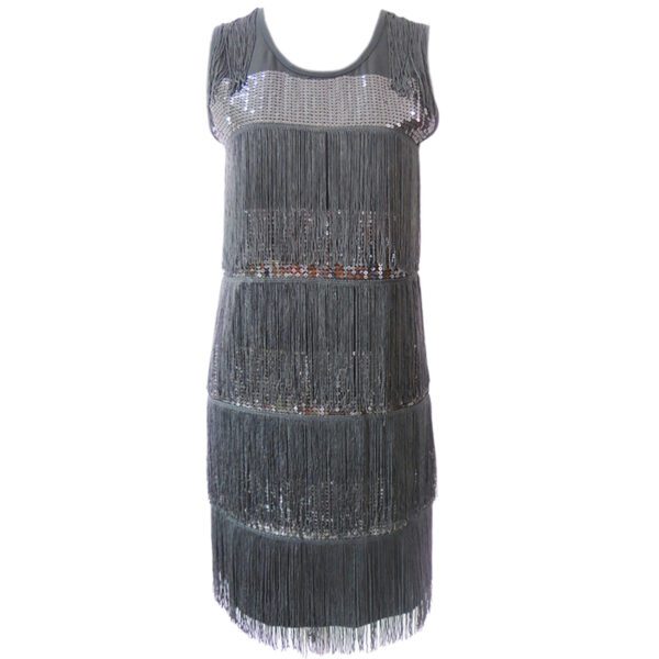 Whitewed Sequin Vintage 1920s 20s Flapper Inspired Cocktail Party Dress Costumes - Image 10