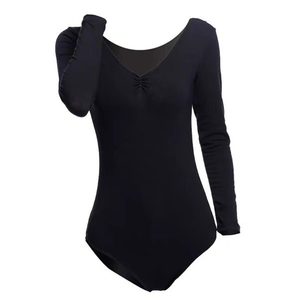 Women's Cotton Long Sleeve Ballet Ballroom Dance Leotards - Image 2