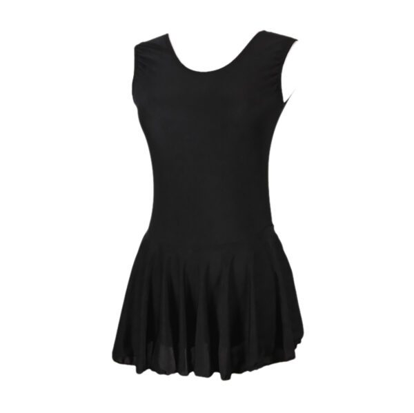 Whitewed Sleeveless Adult Scoop Neck  Skirted Leotard Womens Low Back Leotard Dresses - Image 2