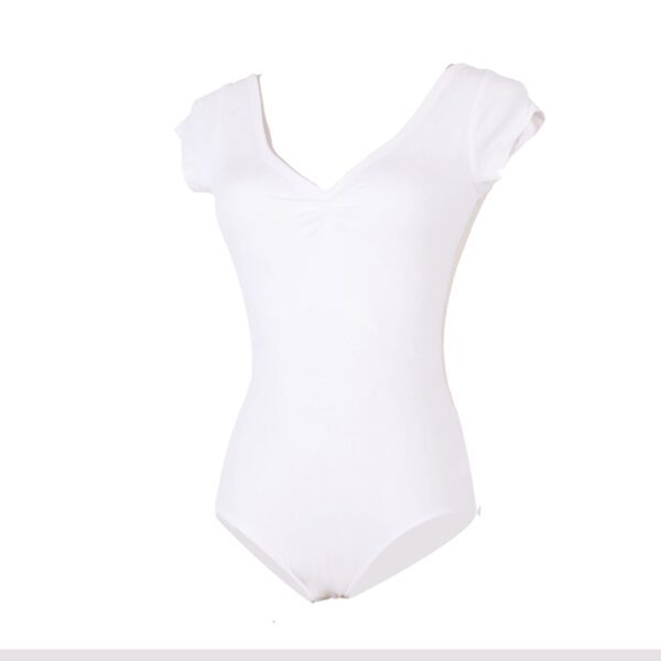 Whitewed Womens Lace Splice Low Wrap Back Bodysuit Leotard Cap Sleeve - Image 10