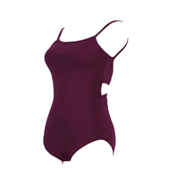 Whitewed Twist Open Strappy Back Camisole Adult Women's Leotard Bodysuit Gathered Front - Image 11