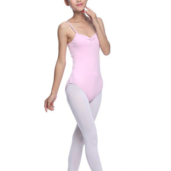 Whitewed Twist Open Strappy Back Camisole Adult Women's Leotard Bodysuit Gathered Front - Image 17