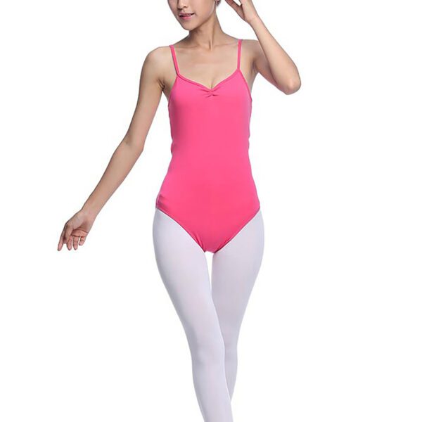 Whitewed Twist Open Strappy Back Camisole Adult Women's Leotard Bodysuit Gathered Front - Image 22