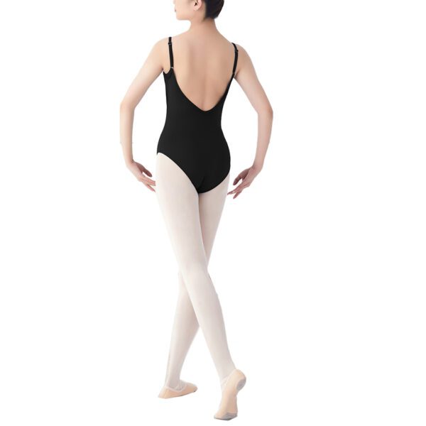 Whitewed Women's Camisole Ballet Dance Leotard with Adjustable Straps Low V Back Gathered Front - Image 5