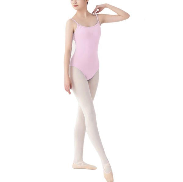 Whitewed Women's Camisole Ballet Dance Leotard with Adjustable Straps Low V Back Gathered Front - Image 6